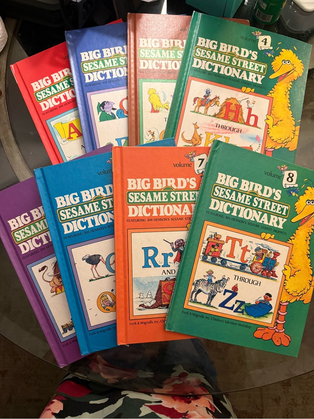 Sesame Street Big Bird Dictionary Set — Green, Orange, Blue, Red, Purple Covers